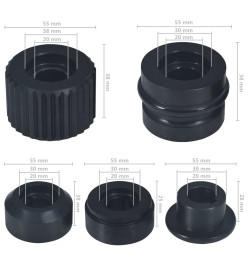 Écrous à bride pour machine à cintrer 12 pcs Acier