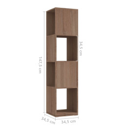 Armoire rotative Chêne Sonoma 34,5x34,5x147,5 cm Aggloméré