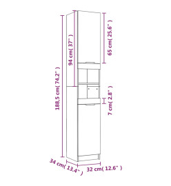 Meubles de salle de bain 5 pcs Marron Bois d'ingénierie