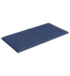 Panneaux muraux 12 pcs Bleu 30x15 cm Tissu 0,54 m²