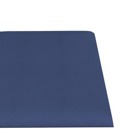 Panneaux muraux 12 pcs Bleu 30x15 cm Tissu 0,54 m²