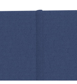 Panneaux muraux 12 pcs Bleu 90x15 cm Tissu 1,62 m²