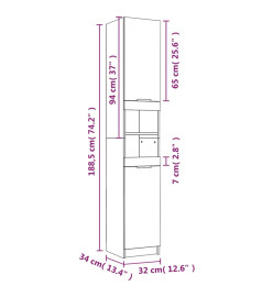 Meubles de salle de bain 5 pcs Blanc Bois d'ingénierie