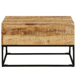 Table basse 68x68x41 cm Bois de manguier brut