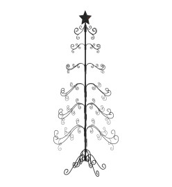 Arbre de Noël en métal pour décoration noir 180 cm