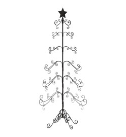 Arbre de Noël en métal pour décoration noir 180 cm