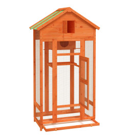 Maison à oiseaux marron 91,5x53x170 cm bois massif de pin