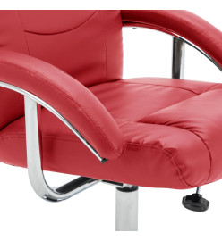 Fauteuil inclinable avec repose-pied Rouge Similicuir