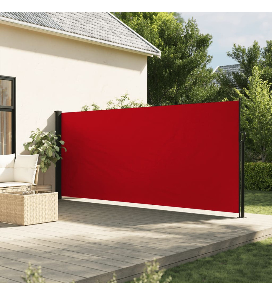 Auvent latéral rétractable rouge 180x600 cm Auvent latéral rétractable rouge 180x600 cm