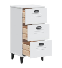 Table de chevet VIKEN blanc bois de pin solide