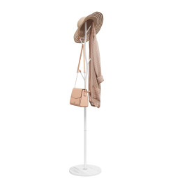 Porte-manteau blanc 177 cm fer enduit de poudre