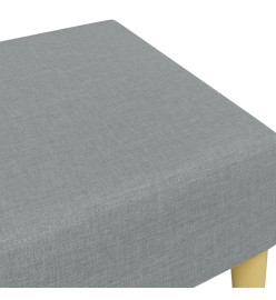 Repose-pied gris clair 77x55x31 cm tissu