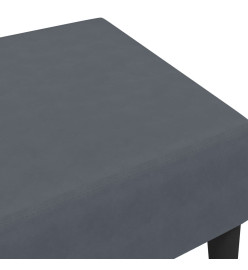 Repose-pied gris foncé 77x55x31 cm velours