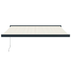 Auvent rétractable crème 3,5x2,5 m tissu et aluminium