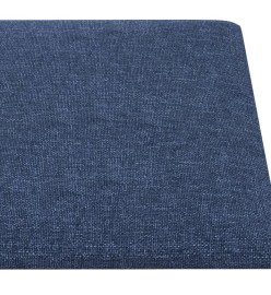 Panneaux muraux 12 pcs Bleu 90x30 cm Tissu 3,24 m²