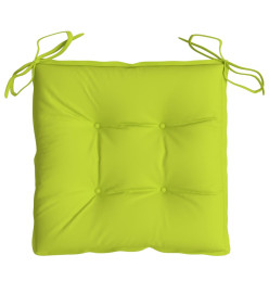 Coussins de chaise 2 pcs vert brillant 40x40x7 cm tissu oxford