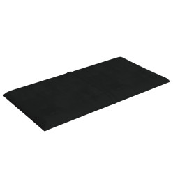 Panneaux muraux 12 pcs Noir 30x15 cm Velours 0,54 m²