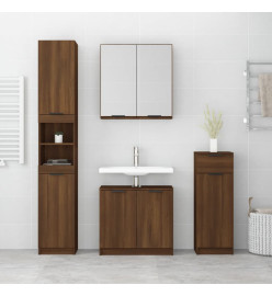 Ensemble d'armoires de salle de bain 4 pcs chêne marron