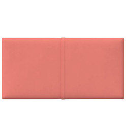 Panneaux muraux 12 pcs Rose 30x15 cm Velours 0,54 m²