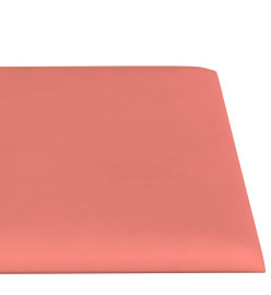 Panneaux muraux 12 pcs Rose 30x15 cm Velours 0,54 m²