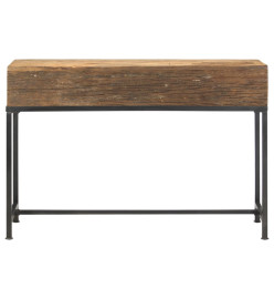 Table console 120x30x80 cm bois de récupération massif