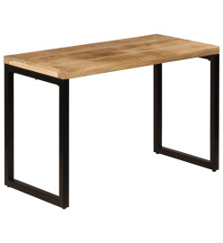Table de salle à manger 115x55x76 cm Bois de manguier et acier