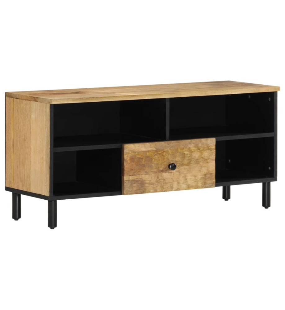 Meuble TV 100x33x46 cm bois massif de manguier