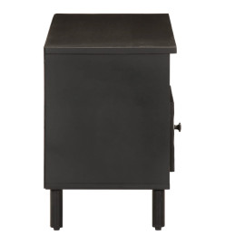 Meuble TV noir 100x33x46 cm bois massif de manguier