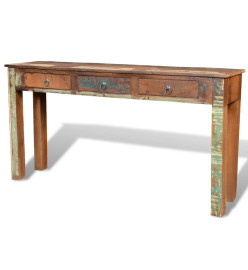 Table console avec 3 tiroirs Bois recyclé