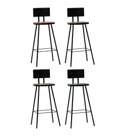 Mobilier de bar 5 pcs Bois de récupération massif Multicolore