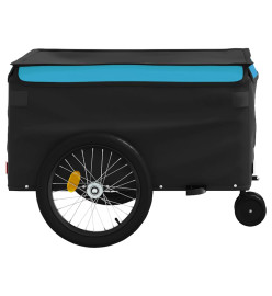 Remorque de vélo noir et bleu 45 kg fer