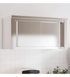 Armoire murale de cuisine avec portes coulissantes inox