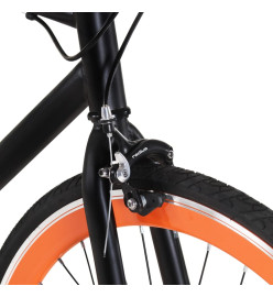 Vélo à pignon fixe noir et orange 700c 51 cm