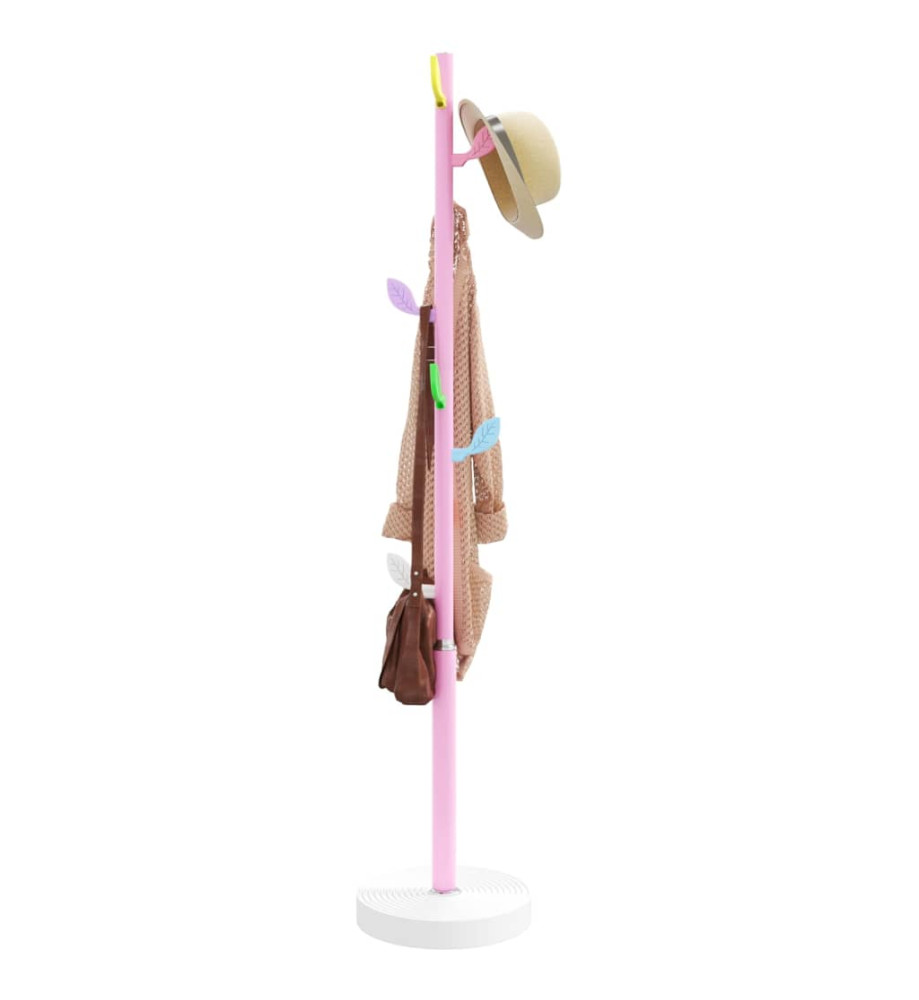 Porte-manteau rose 172 cm fer enduit de poudre Porte-manteau rose 172 cm fer enduit de poudre