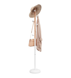 Porte-manteau blanc 177 cm fer enduit de poudre