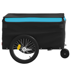 Remorque de vélo noir et bleu 30 kg fer