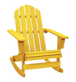 Chaise à bascule de jardin Adirondack Bois de sapin Jaune