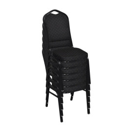 Chaises à manger lot de 30 noir tissu