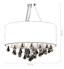 Lustre avec 85 cristaux Blanc