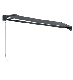 Auvent rétractable anthracite 3,5x2,5 m tissu et aluminium