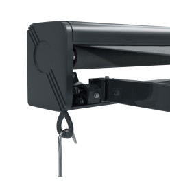 Auvent rétractable anthracite 3,5x2,5 m tissu et aluminium