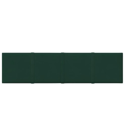 Panneaux muraux 12 pcs Vert foncé 60x15 cm Tissu 1,08 m²