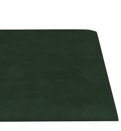 Panneaux muraux 12 pcs Vert foncé 30x15 cm Velours 0,54 m²