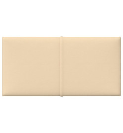 Panneaux muraux 12 pcs Crème 30x15 cm Tissu 0,54 m²