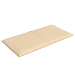 Panneaux muraux 12 pcs Crème 30x15 cm Tissu 0,54 m²