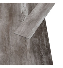 Planche de plancher PVC autoadhésif 5,21 m² 2mm Marron bois mat