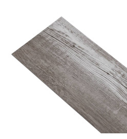 Planche de plancher PVC autoadhésif 5,21 m² 2mm Marron bois mat