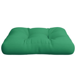 Coussin de palette vert tissu