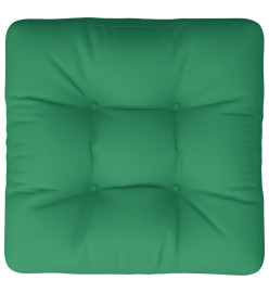 Coussin de palette vert tissu