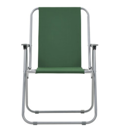 Chaise pliante de camping 2 pcs 52 x 59 x 80 cm Vert